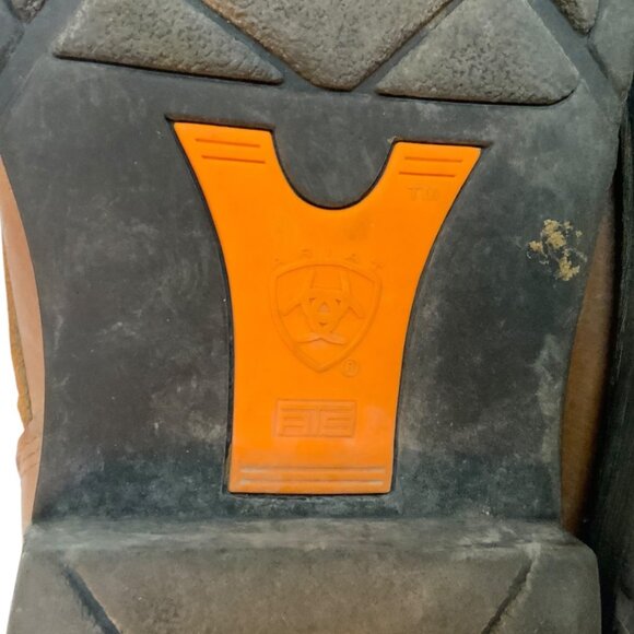 Ariat Cascade Mens Leather Work Boots US 11D Brown Steel Toe Construction - Picture 11 of 13